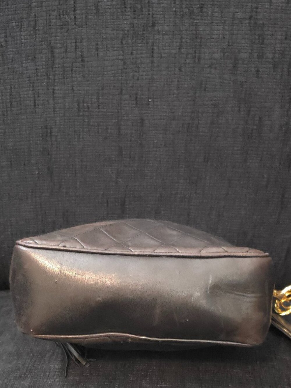 Vintage St. John Quilted Black Leather Shoulder Bag - Picture 5 of 11